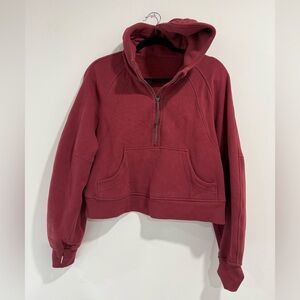 Scuba Half Zip Cropped Hoodie